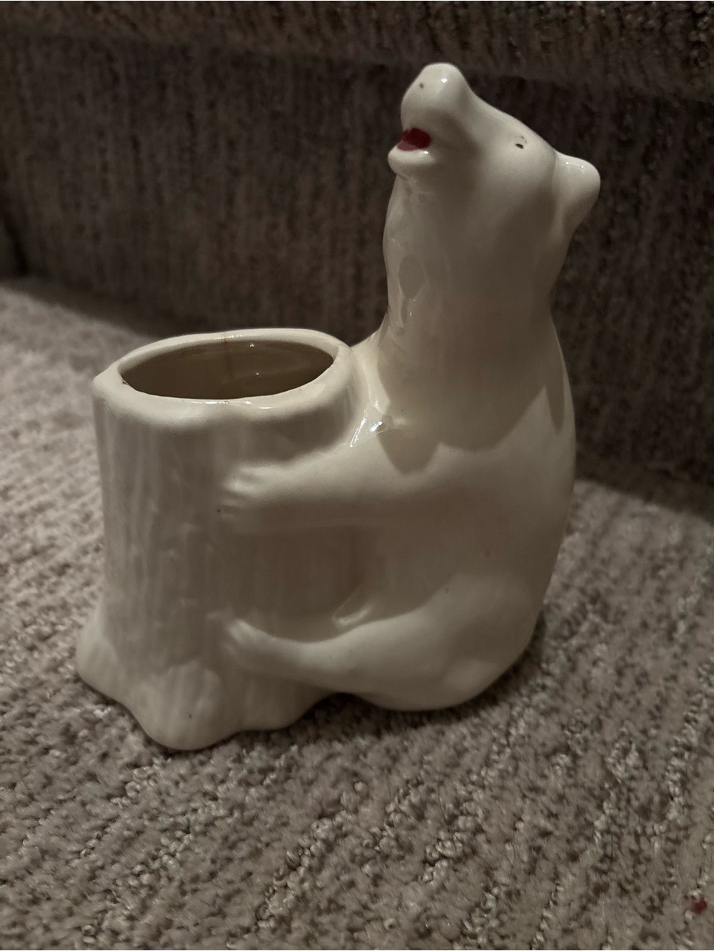 Vintage Polar Bear Ceramic Planter